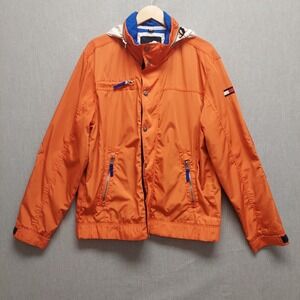 Tommy‎ Hilfiger Sailing Gear Jacket Mens XL Hooded Windbreaker Nautical Coastal